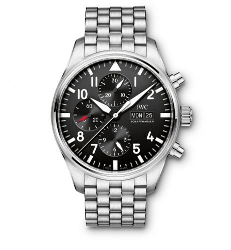 Pilot's Watch Chronograph Stainless Steel / Black / Bracelet