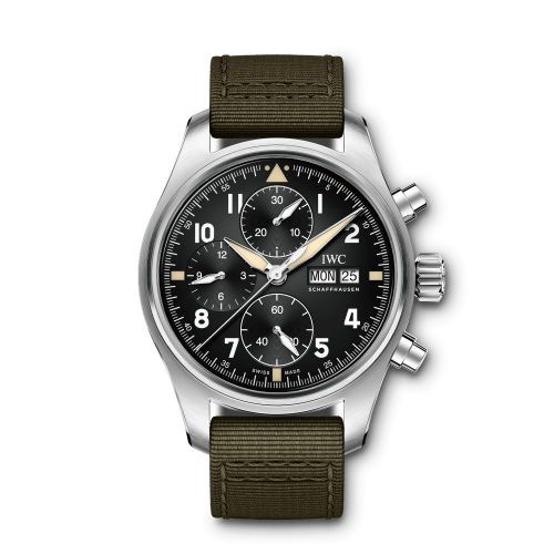Pilot's Watch Chronograph Spitfire Stainless Steel / Black / Textile