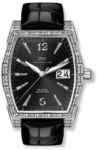 Da Vinci Automatic Midsize White Gold / Baguette / Black