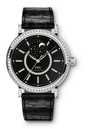 Portofino Automatic Moon Phase 37 White Gold / Diamond / Black