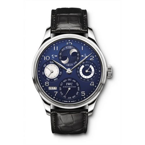 Portugieser Perpetual Calendar 5021 White Gold / Blue