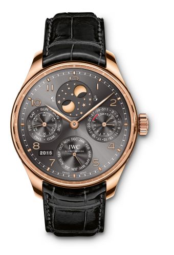 Portugieser Perpetual Calendar Double Moon Red Gold / Ardoise