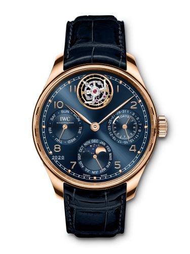 Portuguese Perpetual Calendar Tourbillon Platinum / Silver