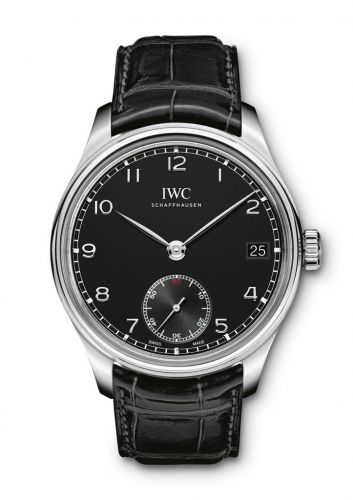 Portuguese Hand-Wound Eight Days Stainless Steel / Black