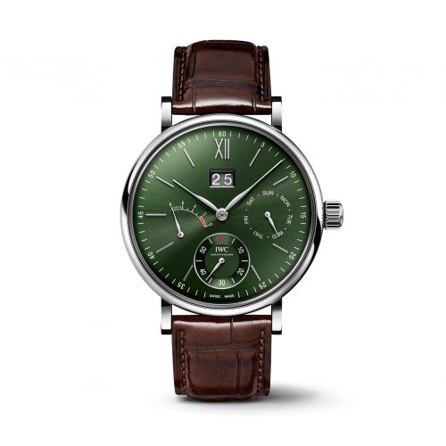 Portofino Hand-Wound Day & Date Stainless Steel / Green