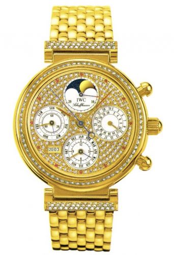 Da Vinci Perpetual Yellow Gold / Diamond / Paved / English