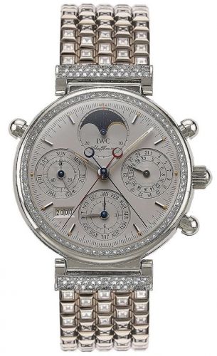 Da Vinci Perpetual Rattrapante Platinum / Diamond / Silver / English / Bracelet