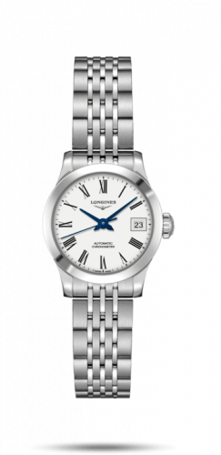 Record 26mm Stainless Steel / White-Roman / Bracelet