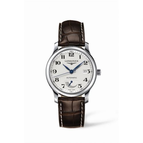 Master Collection 38.5mm Power Reserve Stainless Steel / Silver-Arabic / Alligator