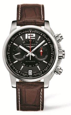 Admiral Chronograph Black Brown Strap