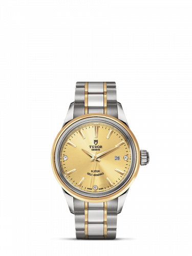 Style 28 Stainless Steel / Yellow Gold / Champagne-Diamond / Bracelet