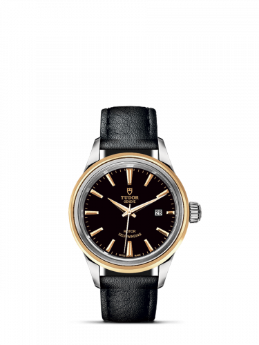 Style 28 Stainless Steel / Yellow Gold / Black / Strap