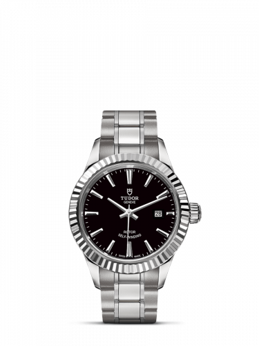 Style 28 Stainless Steel / Fluted / Black / Bracelet