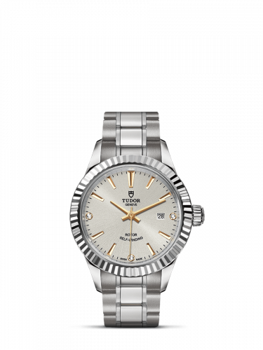 Style 28 Stainless Steel / Fluted / Silver-Diamond / Bracelet