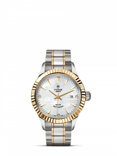 Style 28 Stainless Steel / Yellow Gold / Fluted / MOP-Diamond / Bracelet