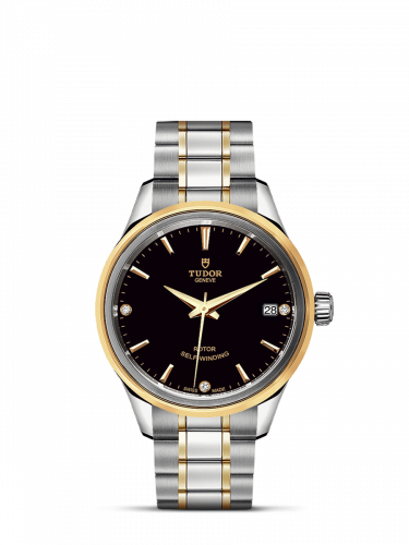 Style 34 Stainless Steel / Yellow Gold / Black-Diamond / Bracelet