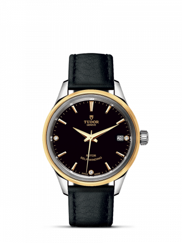 Style 34 Stainless Steel / Yellow Gold / Black-Diamond / Strap