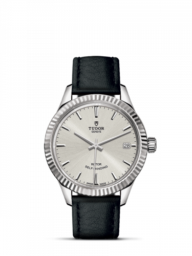 Style 34 Stainless Steel / Fluted / Silver / Strap