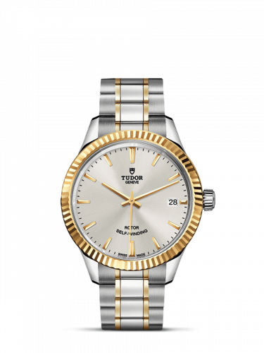Style 34 Stainless Steel / Yellow Gold / Fluted / Silver / Bracelet