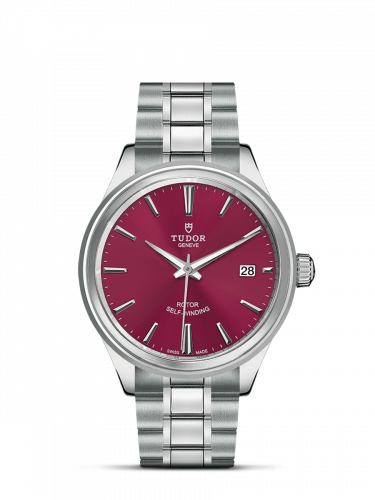 Style 38 Stainless Steel / Burgundy / Bracelet