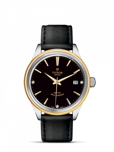 Style 38 Stainless Steel / Yellow Gold / Black-Diamond / Strap