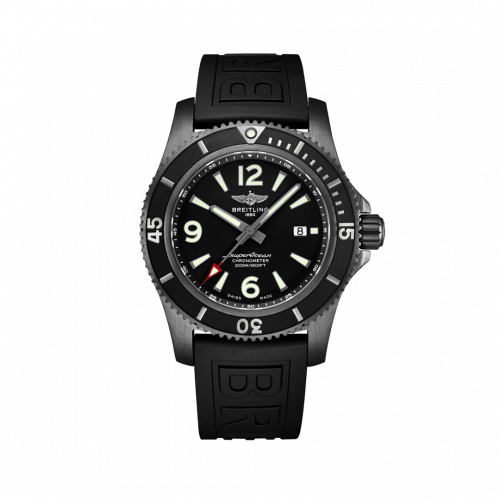 Superocean II 46 Blacksteel / Black / Rubber / Folding
