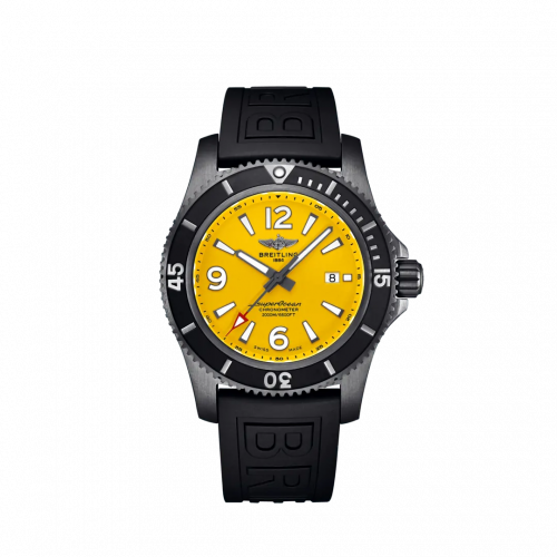 Superocean 46 Blacksteel / Yellow / Rubber / Pin