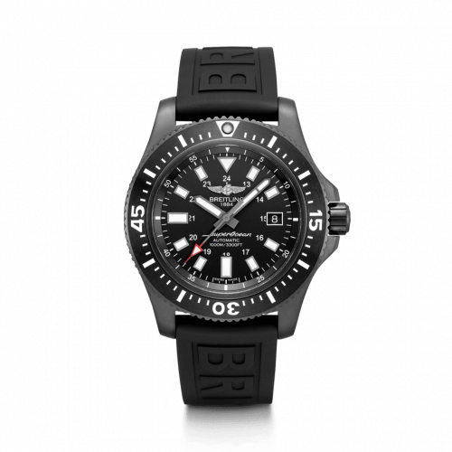 Superocean 44 Special Blacksteel / Black / Rubber / Folding