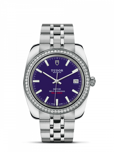 Classic 38 Stainless Steel / Diamond / Blue / Bracelet