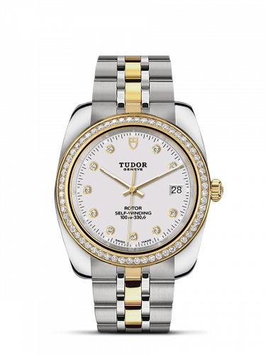 Classic 38 Stainless Steel / Yellow Gold / Diamond / White-Diamond / Bracelet