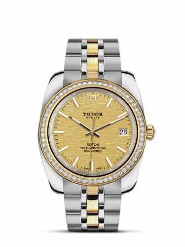Classic 38 Stainless Steel / Yellow Gold / Diamond / Champagne / Bracelet