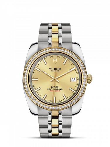 Classic 38 Stainless Steel / Yellow Gold / Diamond / Champagne / Bracelet