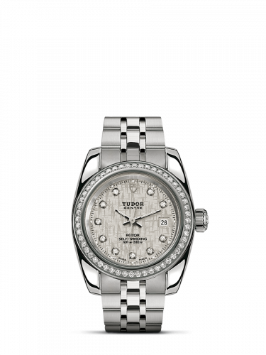 Classic 28 Stainless Steel / Diamond / Silver-Diamond / Bracelet