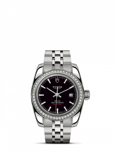 Classic 28 Stainless Steel / Diamond / Black / Bracelet