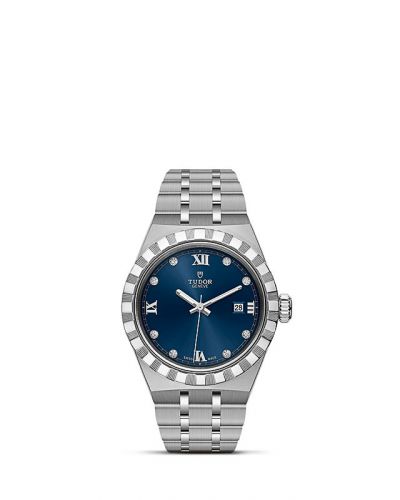 Royal Date 28 Stainless Steel / Blue - Diamond
