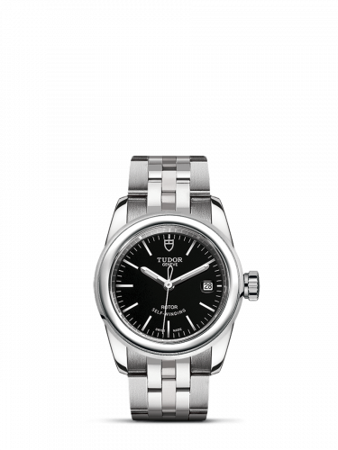 Glamour Date 26 Stainless Steel / Black / Bracelet