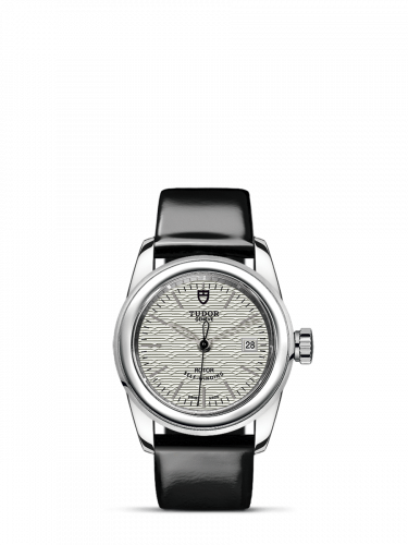 Glamour Date 26 Stainless Steel / Jacquard Silver / Strap