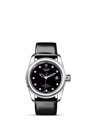 Glamour Date 26 Stainless Steel / Black-Diamond / Strap