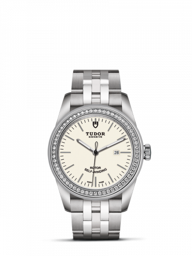 Glamour Date 31 Stainless Steel / Diamond / Opaline / Bracelet