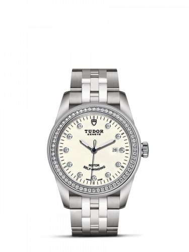 Glamour Date 31 Stainless Steel / Diamond / Opaline-Diamond / Bracelet