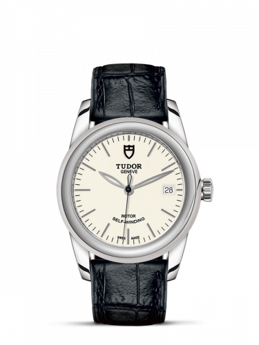 Glamour Date 36 Stainless Steel / Opaline / Strap