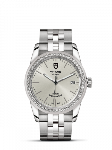 Glamour Date 36 Stainless Steel / Diamond / Silver / Bracelet