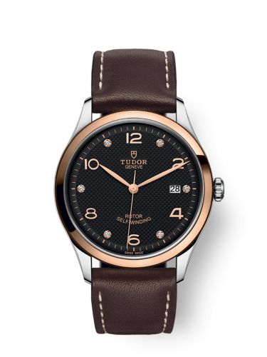 1926 39 Stainless Steel / Rose Gold / Black - Diamond / Strap