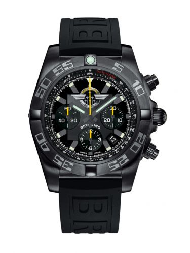 Chronomat 44 Blacksteel / Breitling Jet Team / Rubber