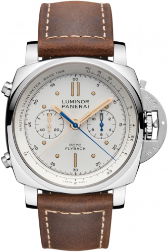 Luminor 1950 44 PCYC Chrono Flyback Automatic Stainless Steel / White