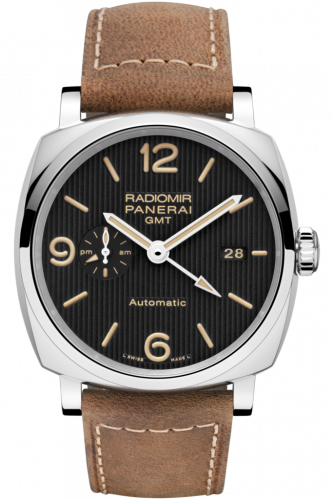 Radiomir 1940 45 3 Days GMT Automatic Stainless Steel / Black -Tuxedo
