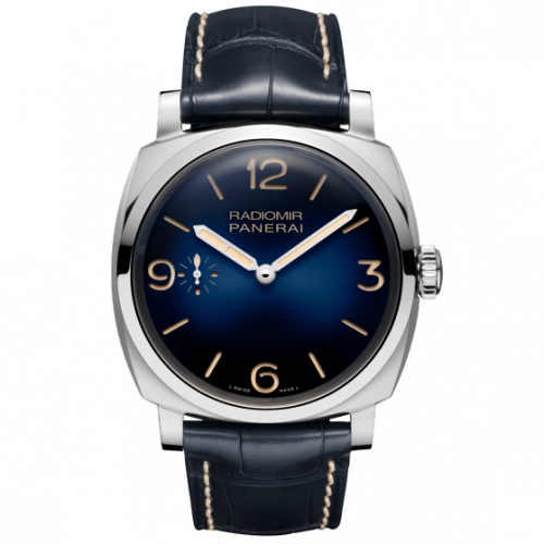 Radiomir 1940 47 3 Days Stainless Steel / Blue / Mediterraneo