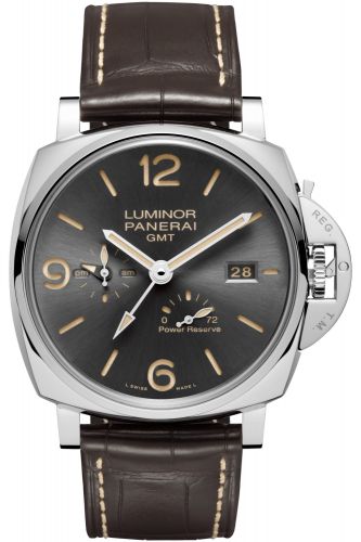 Luminor Due 45 3 Days GMT Power Reserve Automatic Stainless Steel / Grey