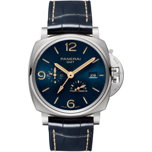 Luminor Due 45 3 Days GMT Power Reserve Automatic Titanium / Blue