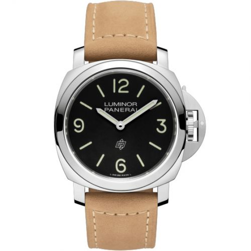 Luminor Base 44 Logo 3 Days Stainless Steel / Black